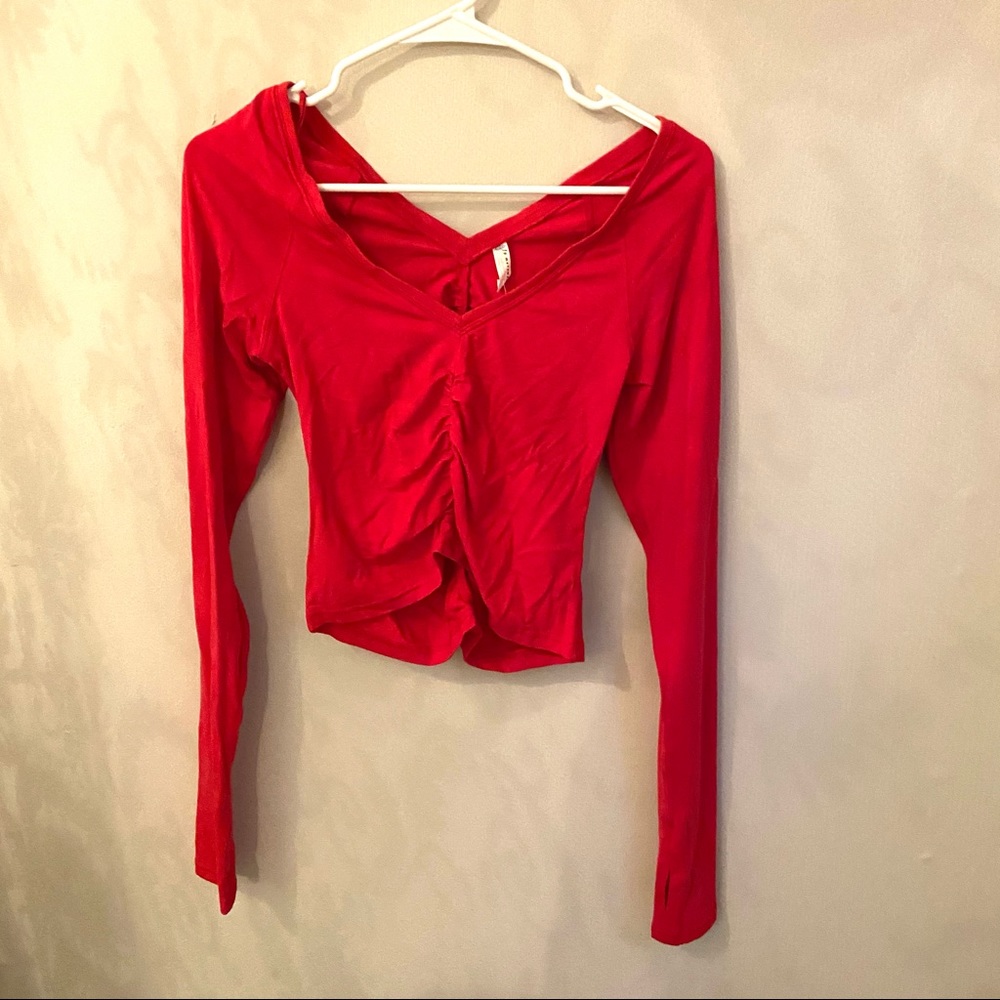NWT Free people moment red top